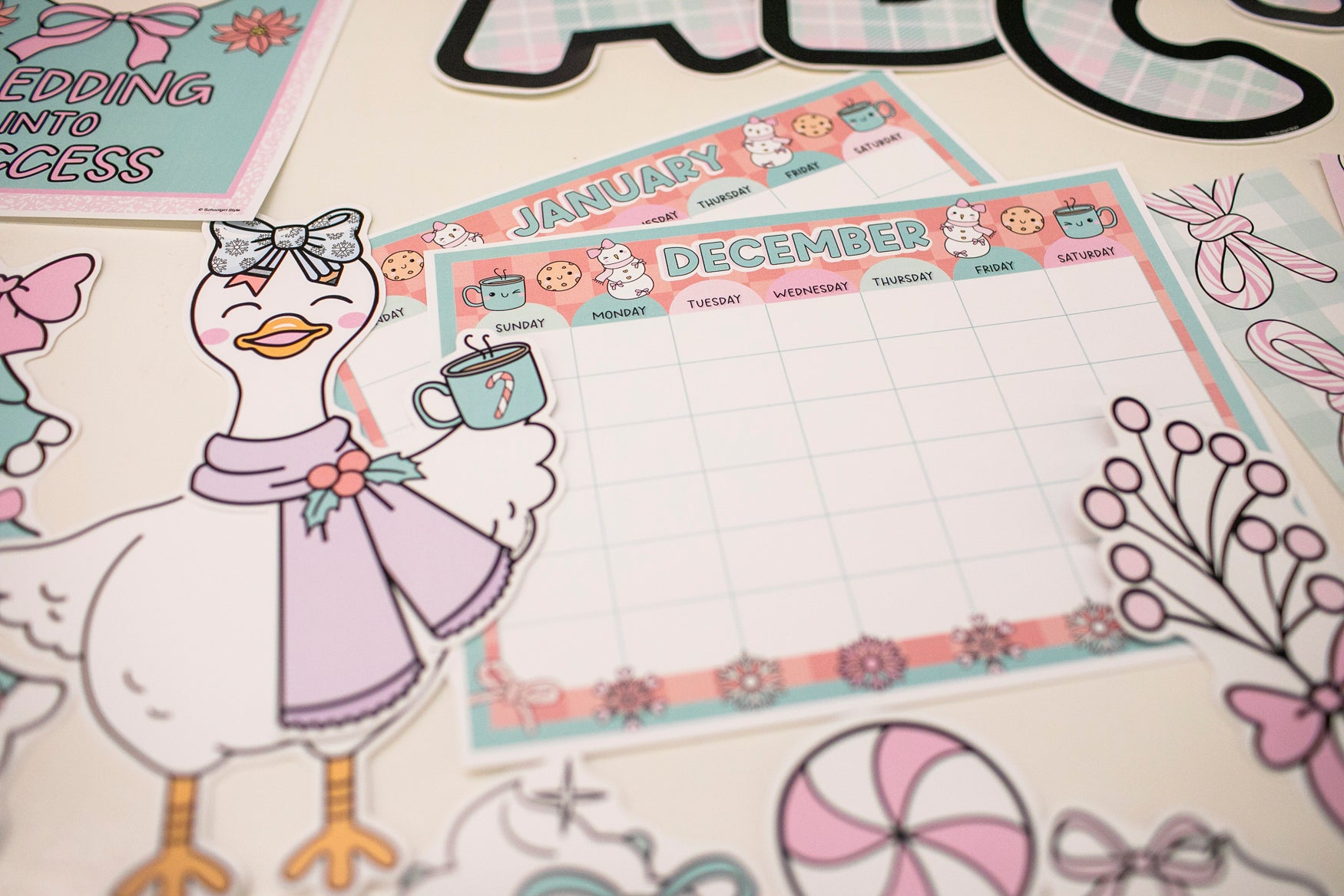 Printable Christmas Editable Calendar and Newsletters