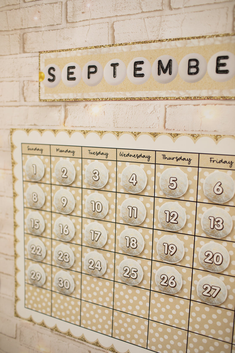 The Cozy Collection Calendar Bulletin Board Set
