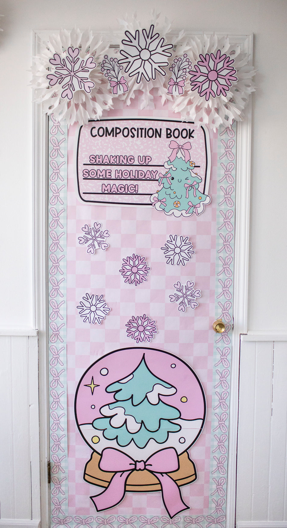 christmas classroom door decor
