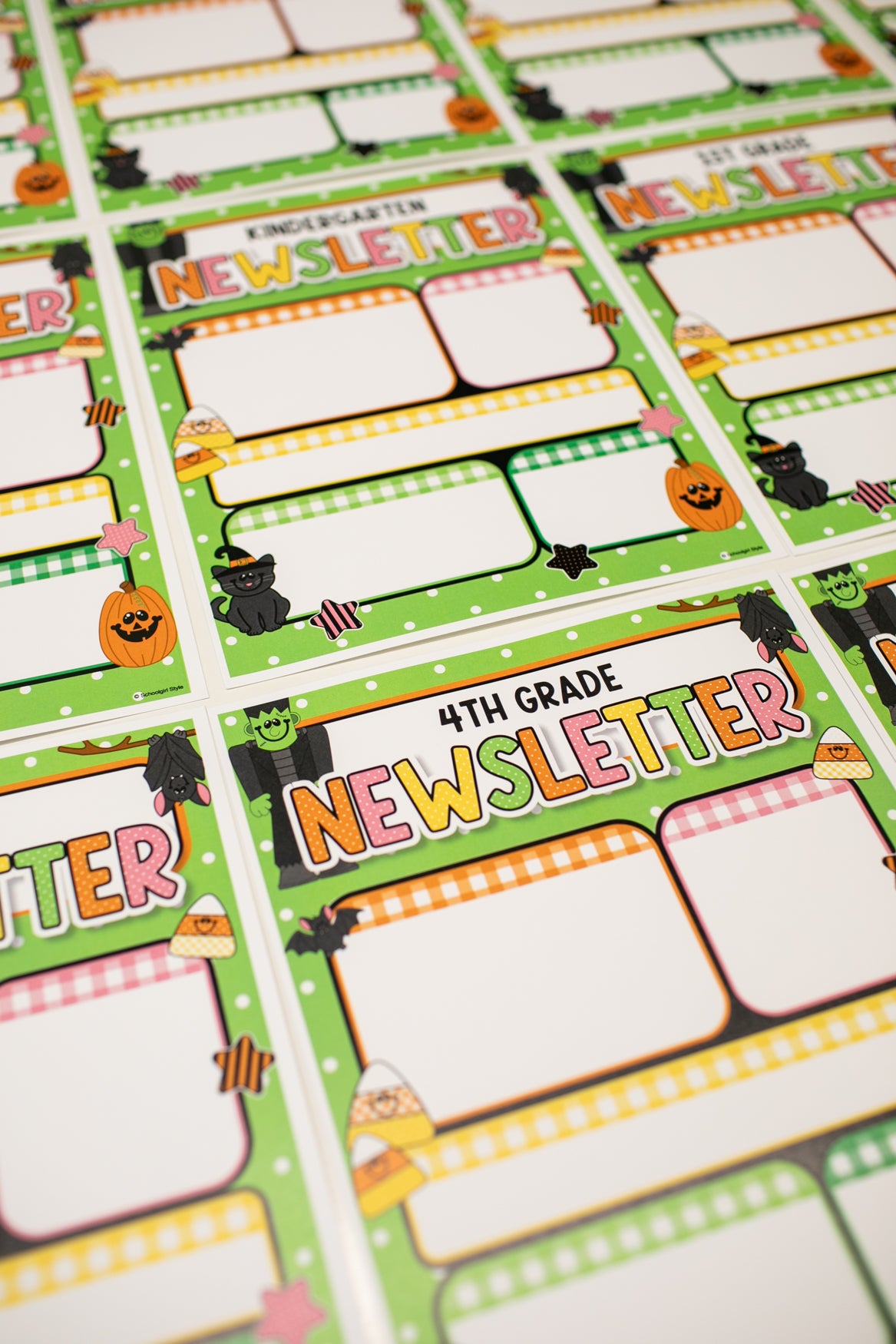 Printable Halloween Newsletters and Calendars | 90s Teacher