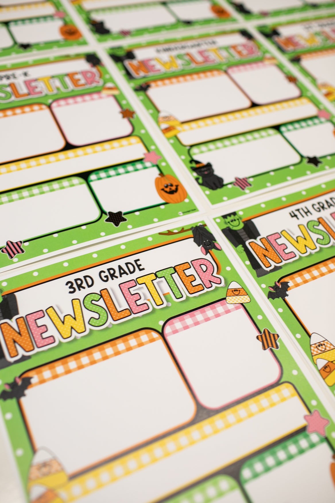 Printable Halloween Newsletters and Calendars | 90s Teacher