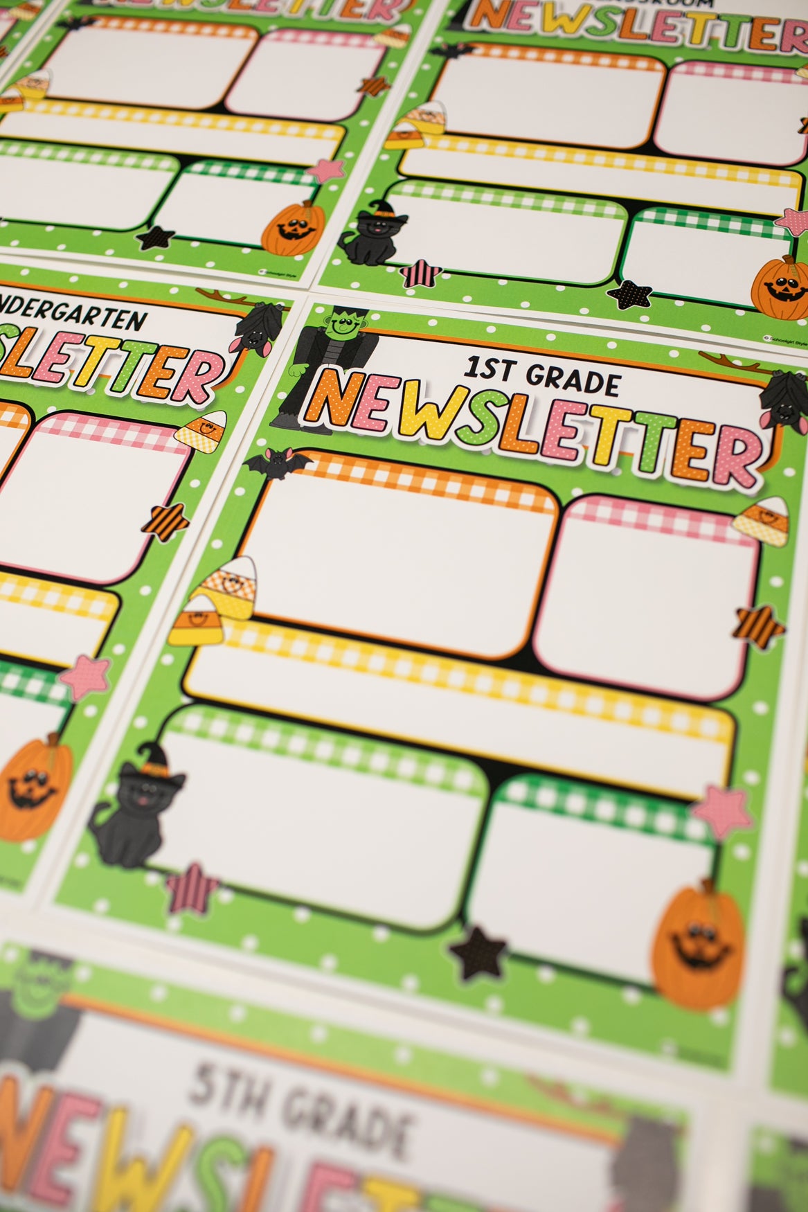 Printable Halloween Newsletters and Calendars | 90s Teacher