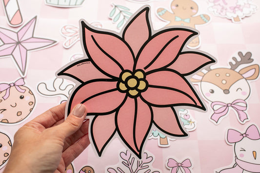 Printable Christmas Poinsettia Cutouts
