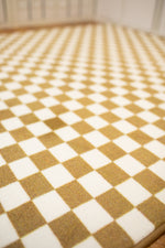 Brown and White Checkerboard Rug Neutral Classroom Rug