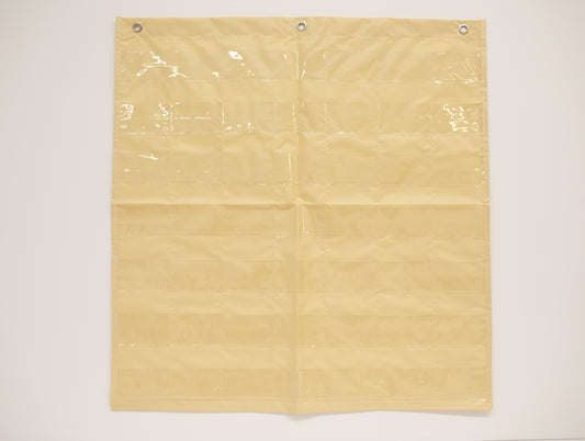 Butter Yellow Pocket Chart – 44 Pockets | Classroom Calendar for Teachers