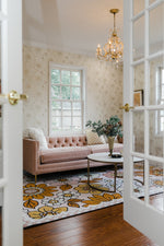 Retro Floral  70's Area Rug | Home Decor | Style House Design Studio