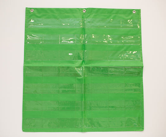 Apple Green Pocket Chart – 44 Pockets | Classroom Calendar for Teachers