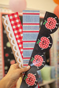 Load image into Gallery viewer, Apple Orchard Gingham Bulletin Board Border | Banner Bar
