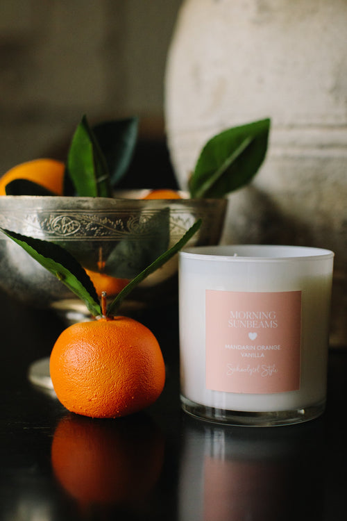 Non Toxic Candle Monring Sunbeams Orange and Vanilla Scented Candle by Good Faith Handmade