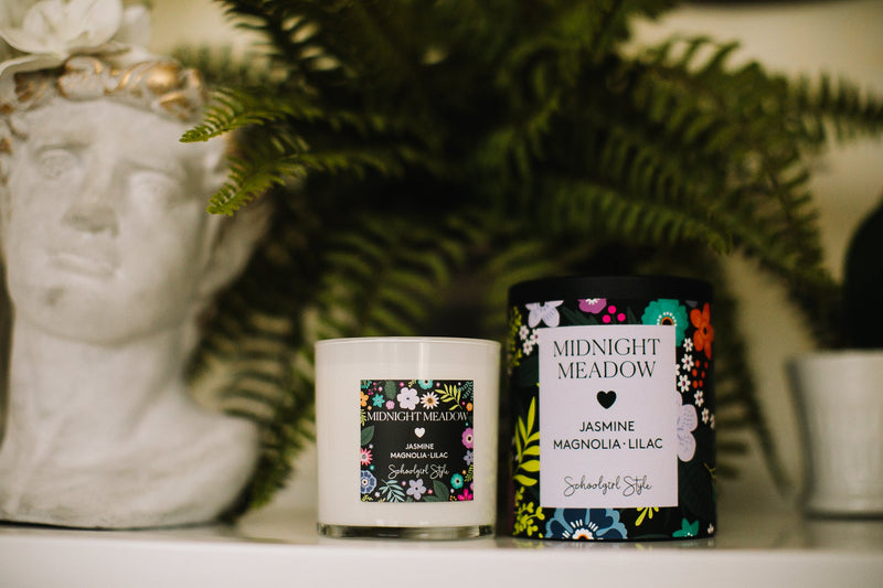 Floral Scented Non Toxic Candle | Midnight Meadow | Schoolgirl Style