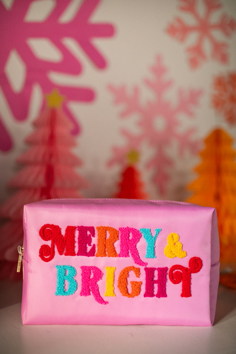Merry and Bright Large Pouch | Christmas Accessories | Schoolgirl Style