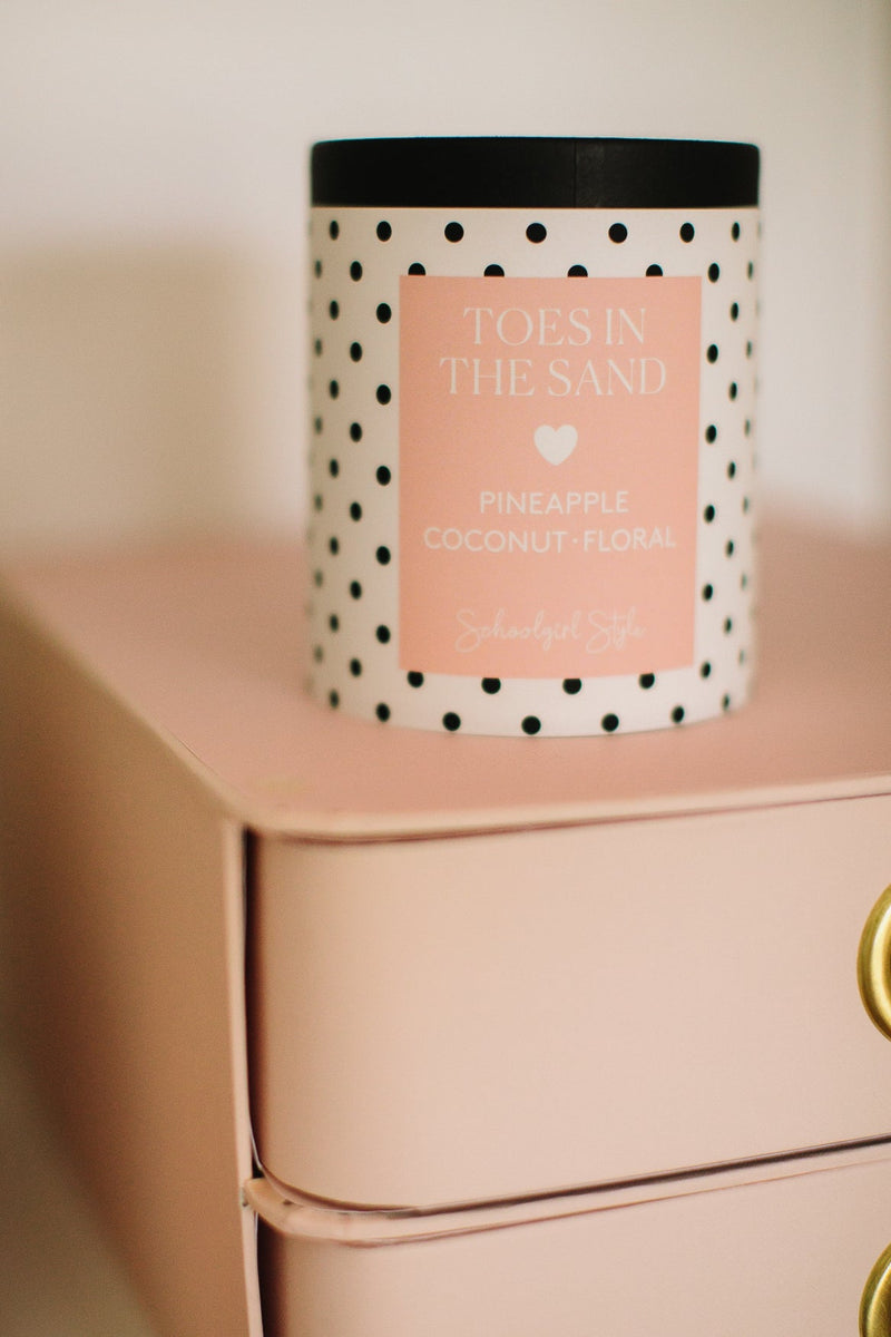 Pineapple Coconut Non Toxic Candle | Toes in the Sand | Schoolgirl Style