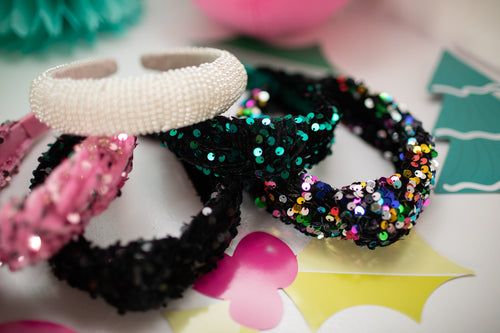Multi Color Knotted Sequins Headband