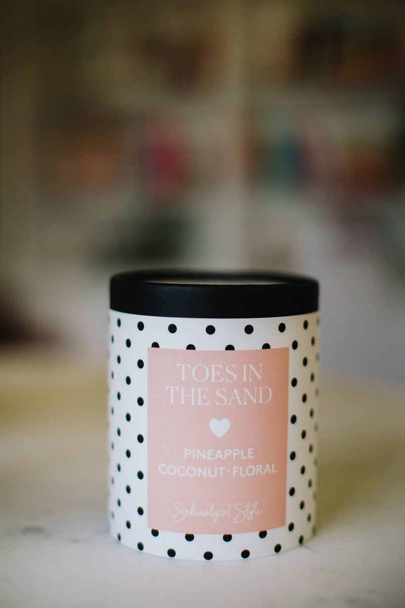 Pineapple Coconut Non Toxic Candle | Toes in the Sand | Schoolgirl Style