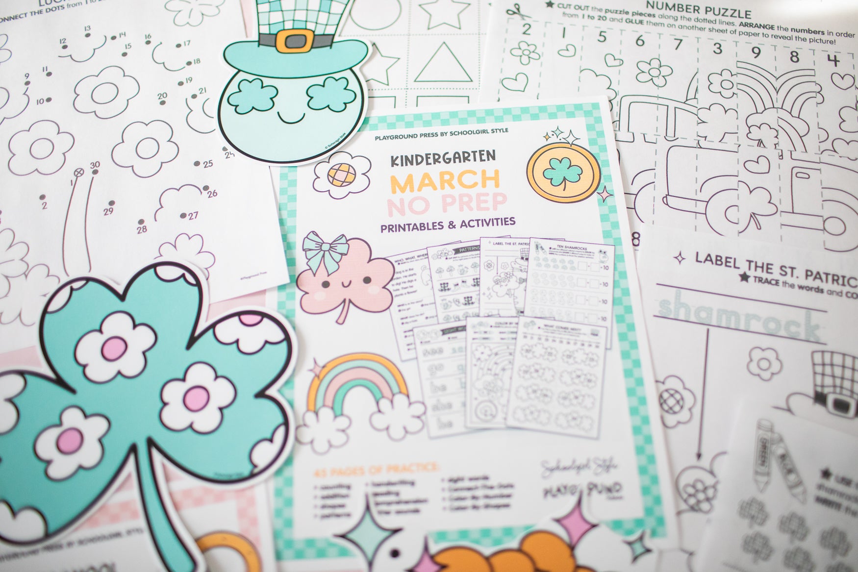 Kindergarten March No Prep Printables & Activities