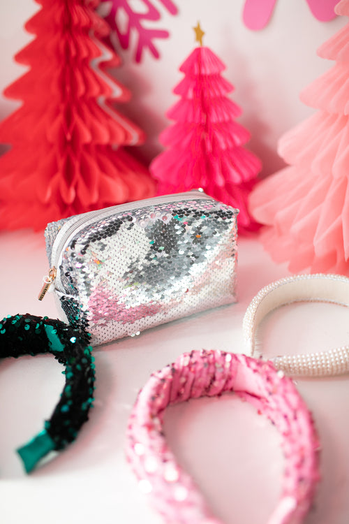 Pink Knotted Sequin Headband │ Christmas | Clothing │ Schoolgirl Style