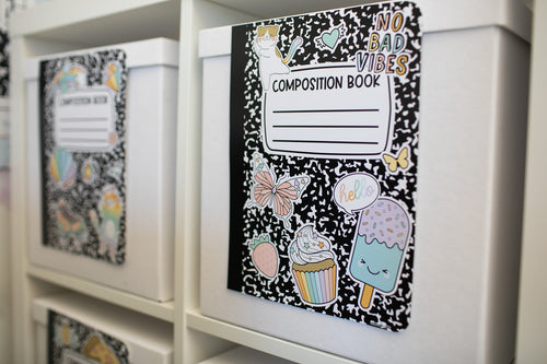 composition notebook printable classroom cutout