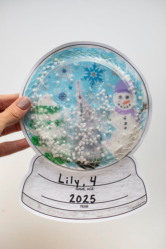 Printable December "Me in Snow" Snow Globe Keepsake Craftivity
