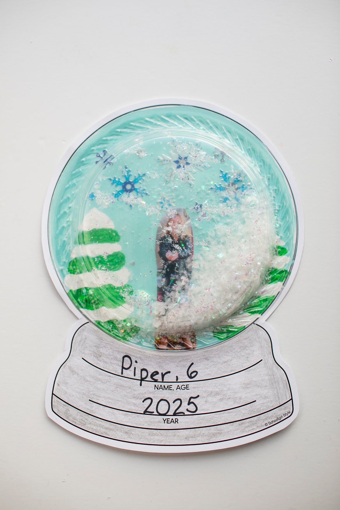 Printable December "If I Lived In A Snow Globe" Snow Globe Keepsake Craftivity