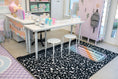 Load image into Gallery viewer, Composition Notebook Rug | Black and White Classroom Rug | Taking Notes | Schoolgirl Style
