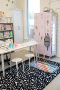 Load image into Gallery viewer, Composition Notebook Rug | Black and White Classroom Rug | Taking Notes | Schoolgirl Style
