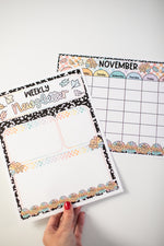 Thanksgiving newsletter and calendar sheet