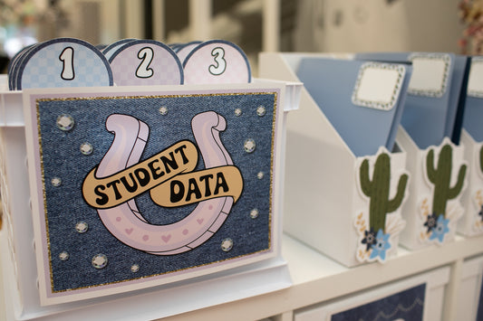 sparkly spur student data folder labels printable