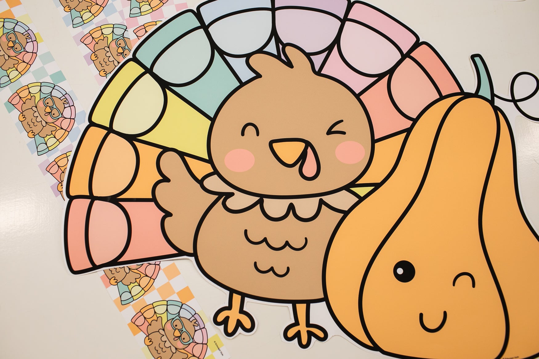 pastel thanksgiving printable door decor set