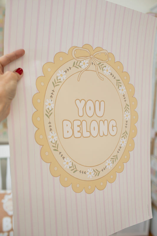 You Belong Calming Poster | Miss Honey's Cottage Classroom