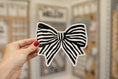 Load image into Gallery viewer, Classic Black and White Striped Bow Cutouts | Simply Sweet
