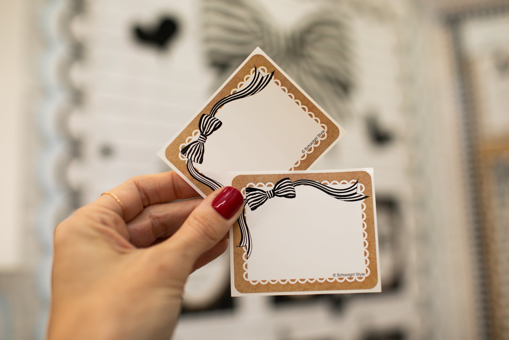 Classic Black and White Adhesive Labels | Simply Sweet