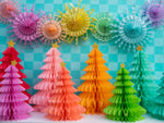 Pastel Rainbow Honeycomb Snowflakes | Christmas | Christmas Decor | Schoolgirl Style