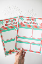 Classroom Newsletters and Calendar Sheet | Holiday Fa La La | Christmas | Printable Classroom Decor | Schoolgirl Style