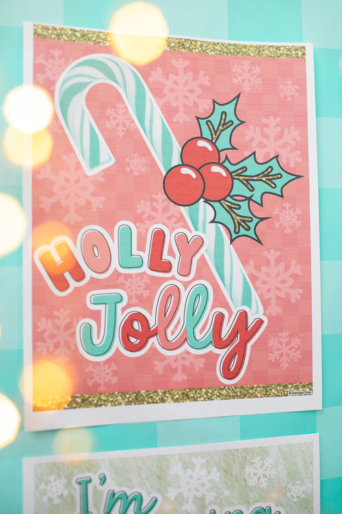 Mini Classroom Posters | Holiday Fa La La | Christmas | Printable Classroom Decor | Schoolgirl Style