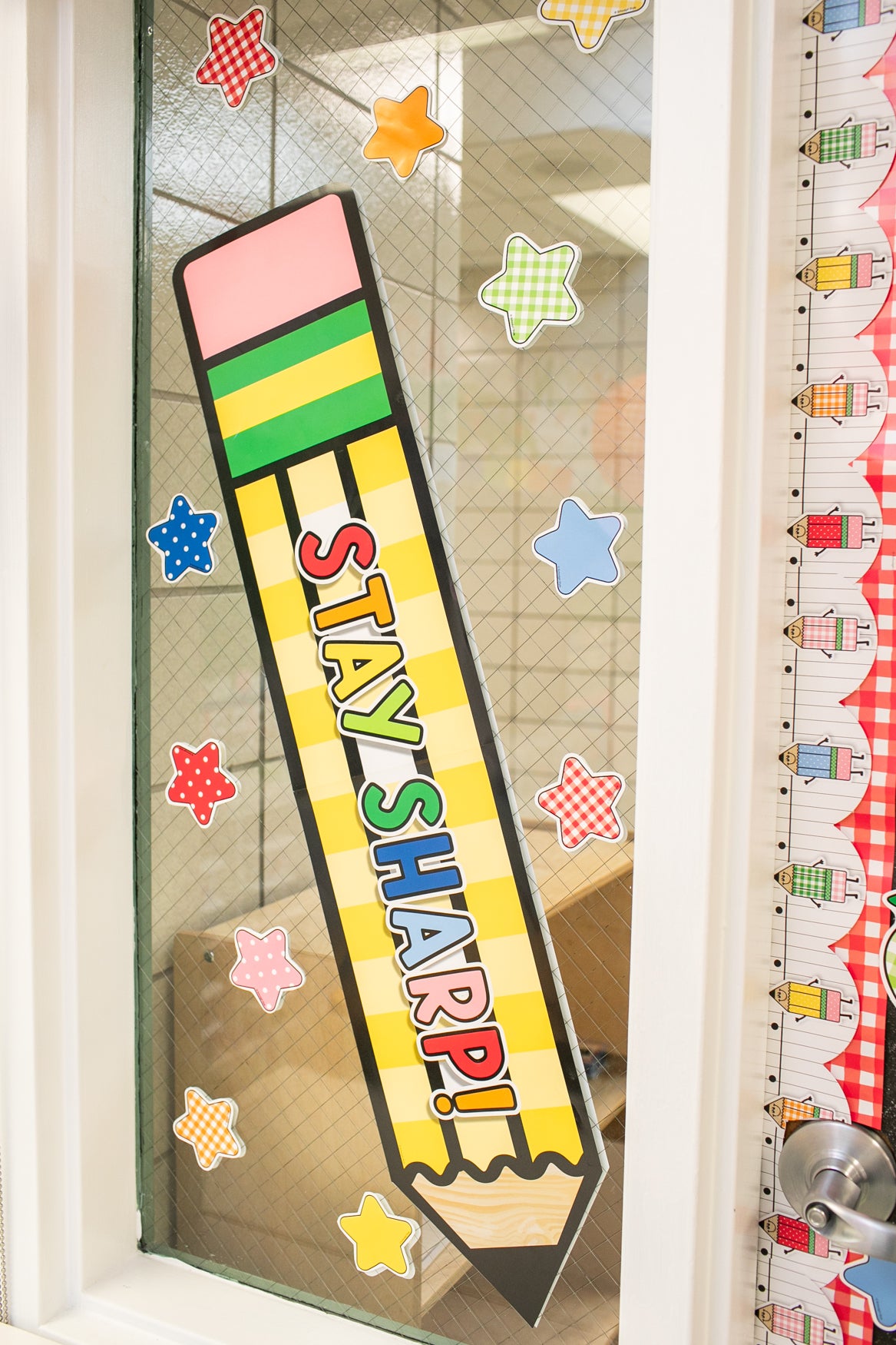 Printable Retro Stay Sharp Pencil Statement Piece | 90s Teacher