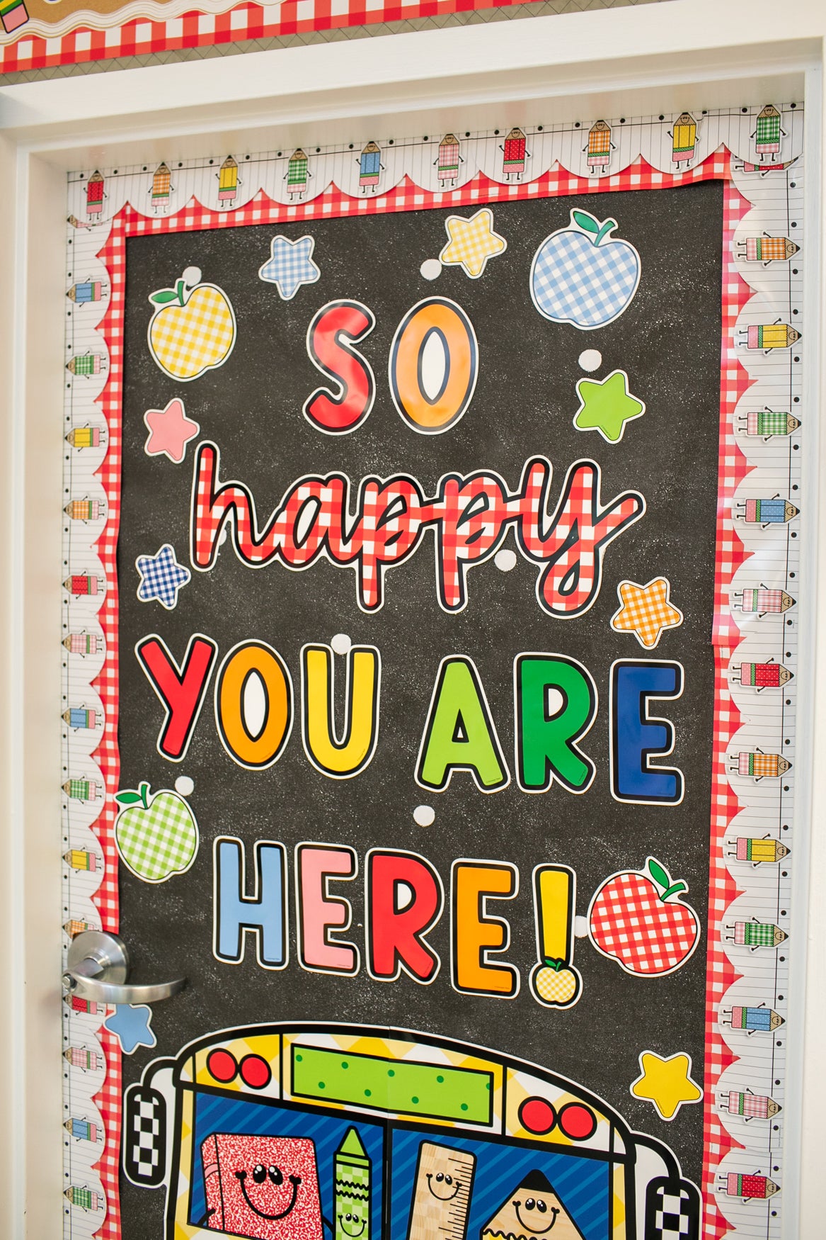 Printable So Happy You Are Here Door Decor | 90s Teacher