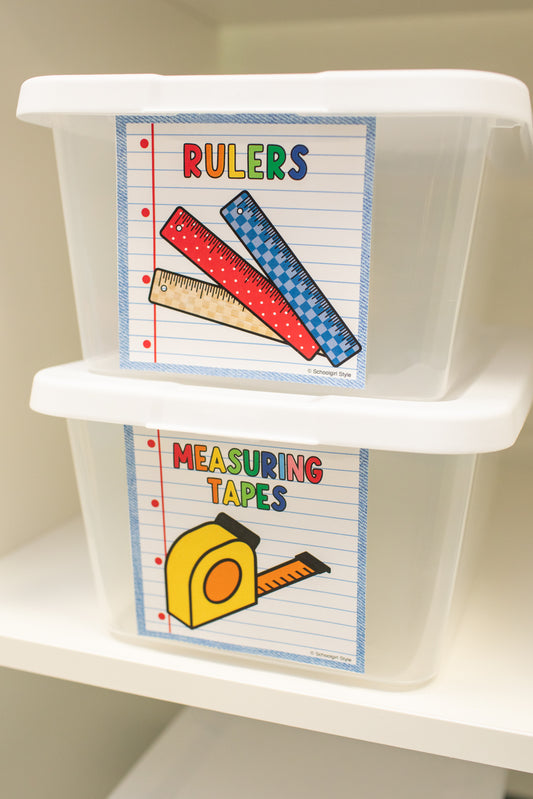 Printable Supply Labels | 90s Teacher
