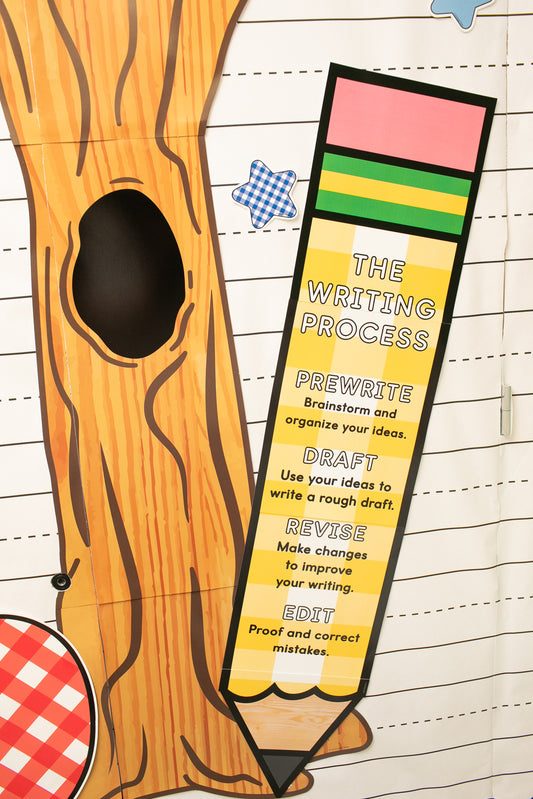 Printable Writing Process Pencil Statement Piece | 90s Teacher