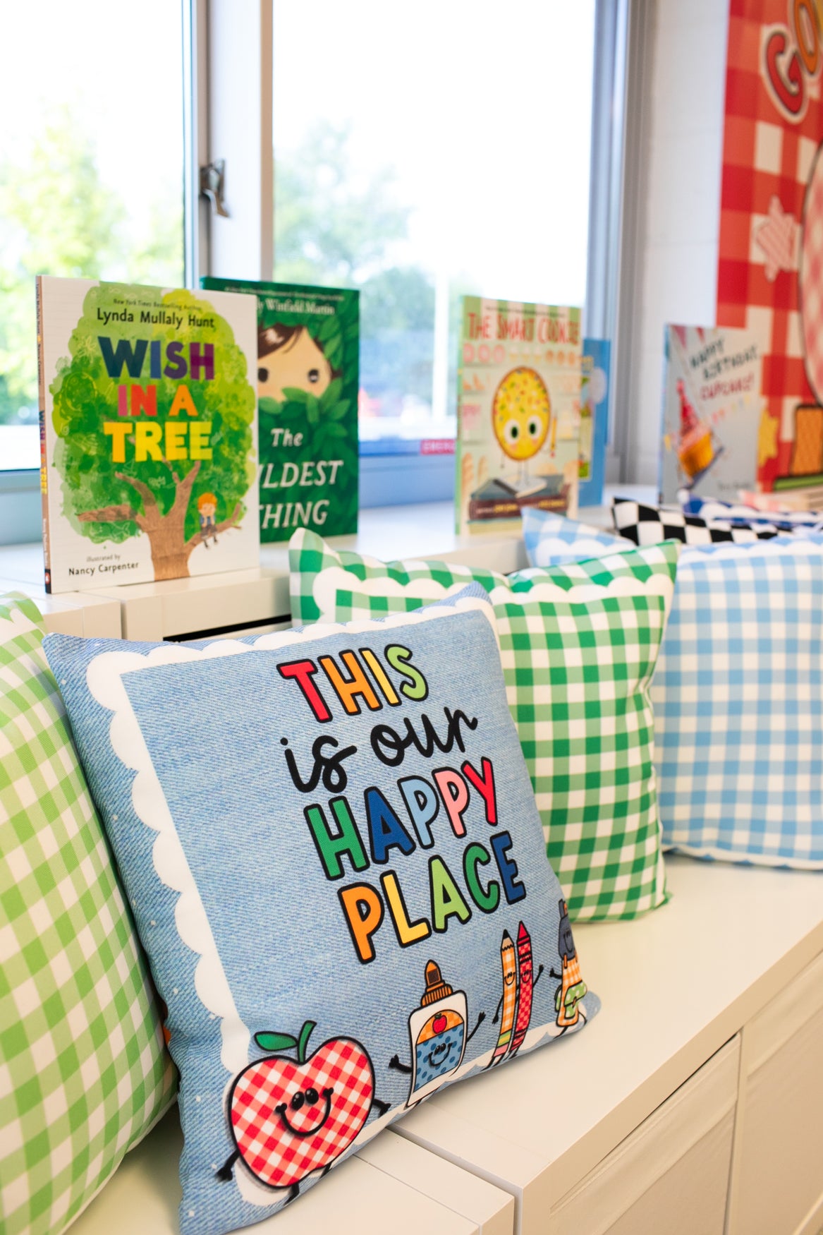 This is Our Happy Place Classroom Pillow Cover | 90s Teacher