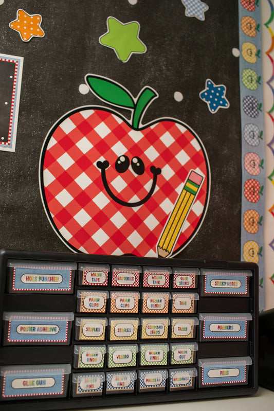 Printable Retro Editable Teacher Toolbox Labels | 90s Teacher