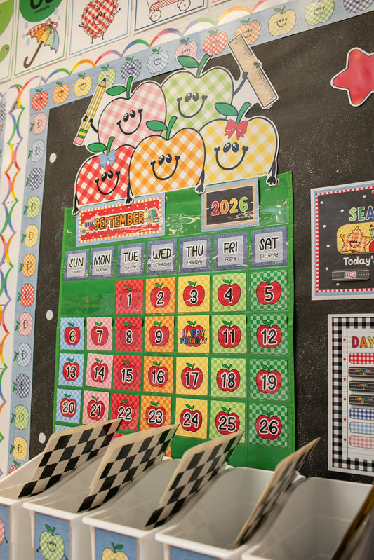 Printable Retro Pocket Chart Calendar | 90s Teacher