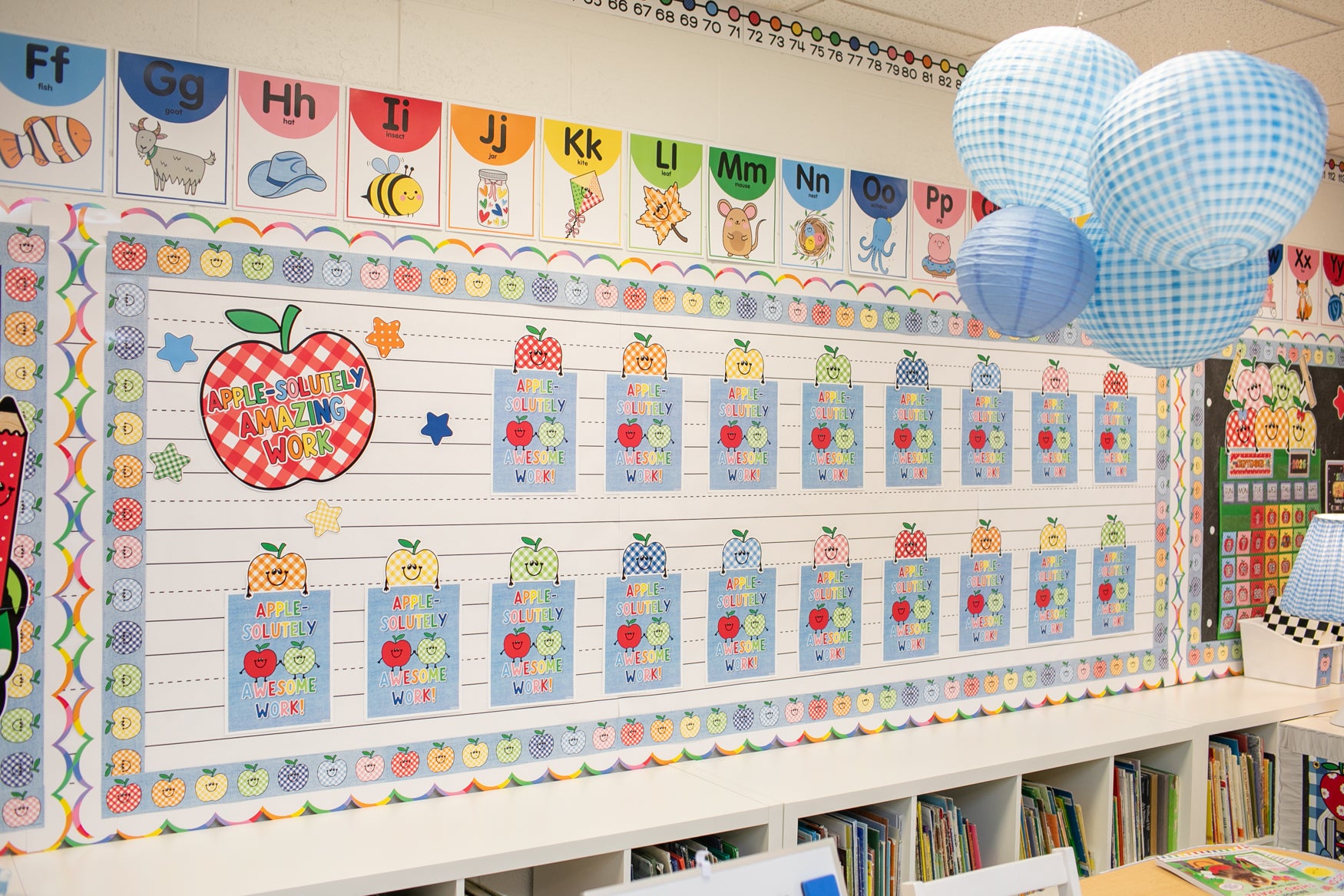 Printable Retro Apple-solutely Amazing Work Bulletin Board Set | 90s Teacher