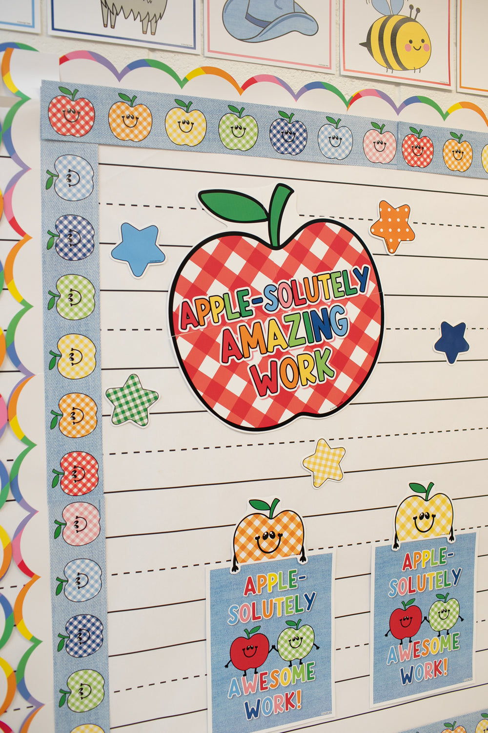 Printable Retro Apple-solutely Amazing Work Bulletin Board Set | 90s Teacher