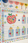 Load image into Gallery viewer, Printable Retro Jean Apple Border | 90s Teacher
