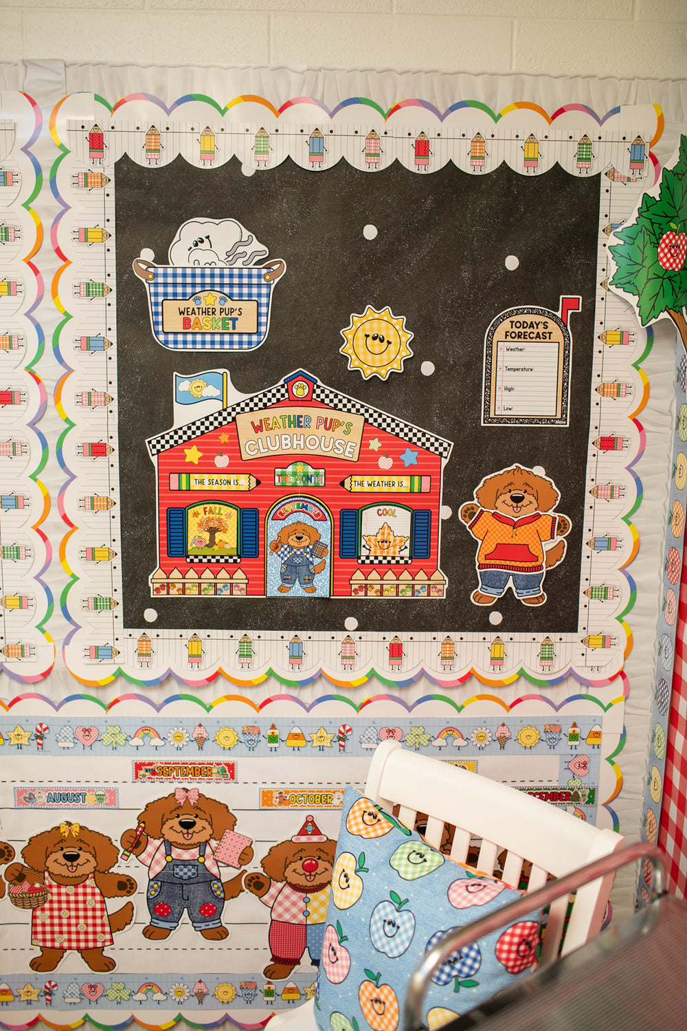 Printable Weather Pups Clubhouse Chart Bulletin Board Set | 90s Teacher
