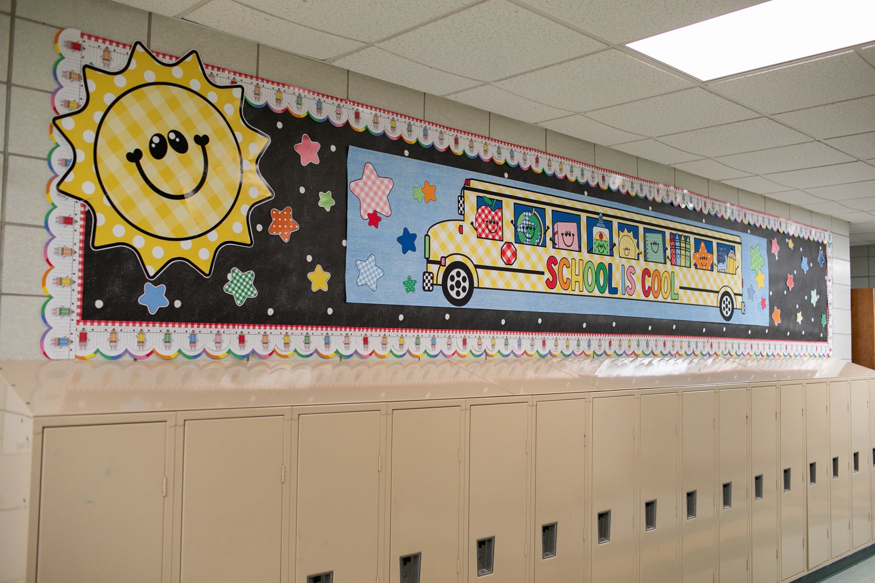 School is Cool Bus Walgreens Ready Kraft Style Banner | 90s Teacher