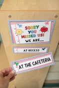 Load image into Gallery viewer, Printable Editable Find Our Class Retro Door Display | 90s Teacher
