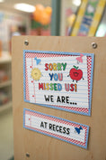 Load image into Gallery viewer, Printable Editable Find Our Class Retro Door Display | 90s Teacher
