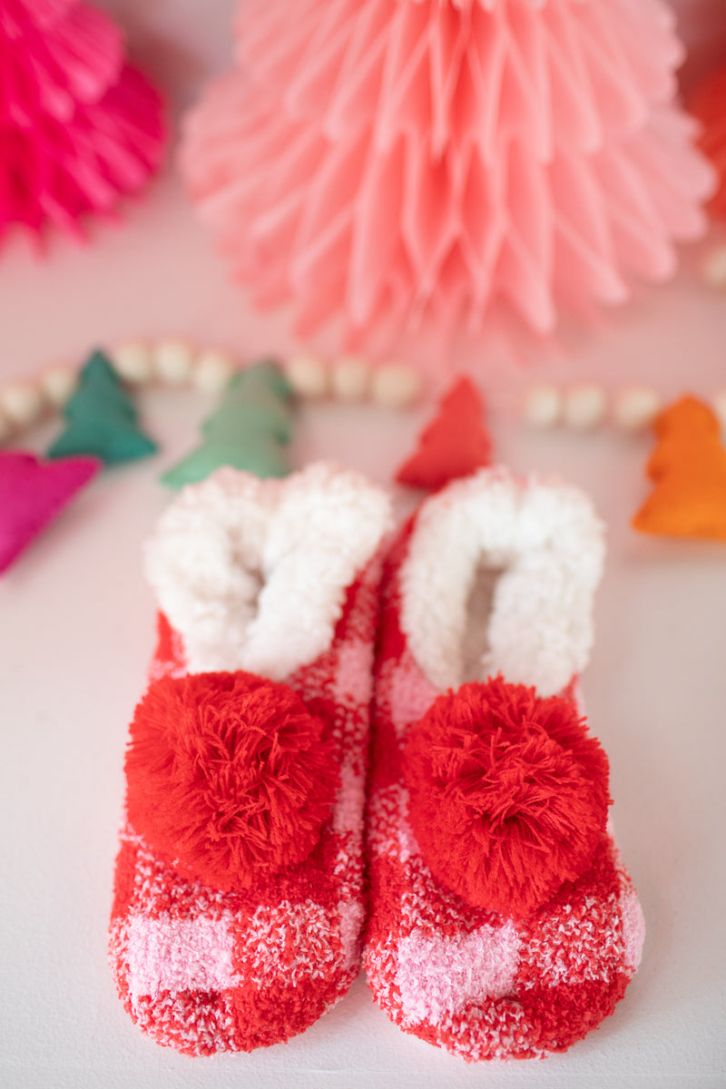 Plaid Plush Slippers │ Christmas| Clothing │ Schoolgirl Style