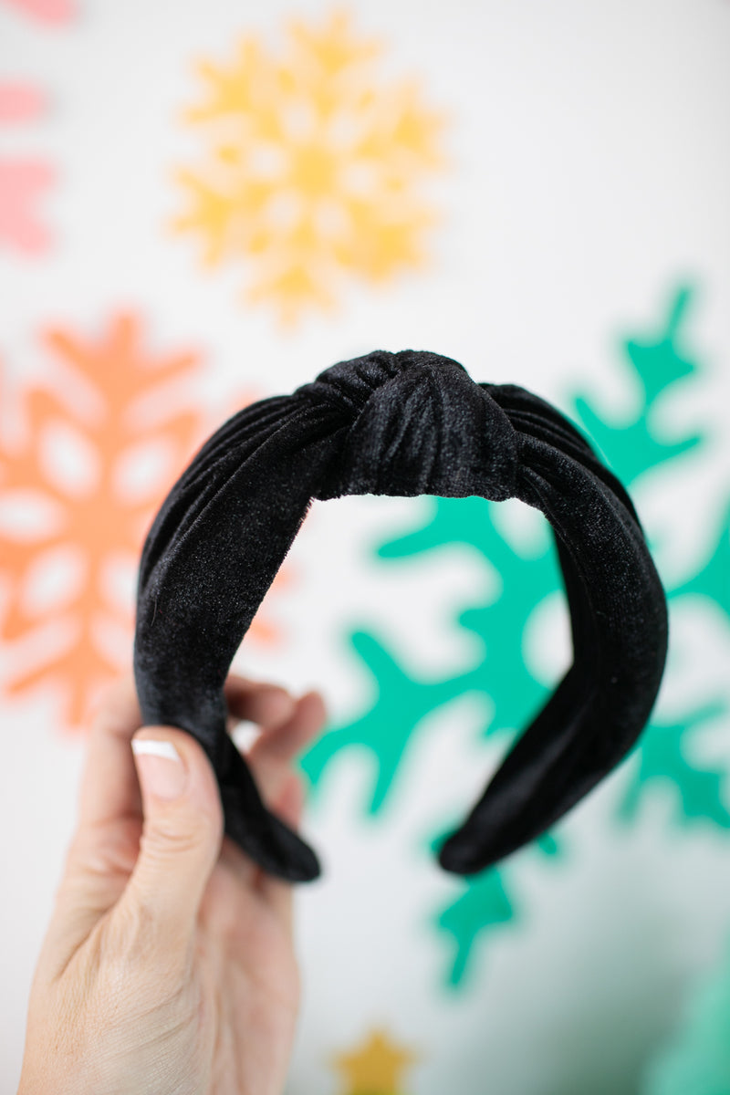 Black Velvet Knotted Headband │ Summer | Clothing │ Schoolgirl Style